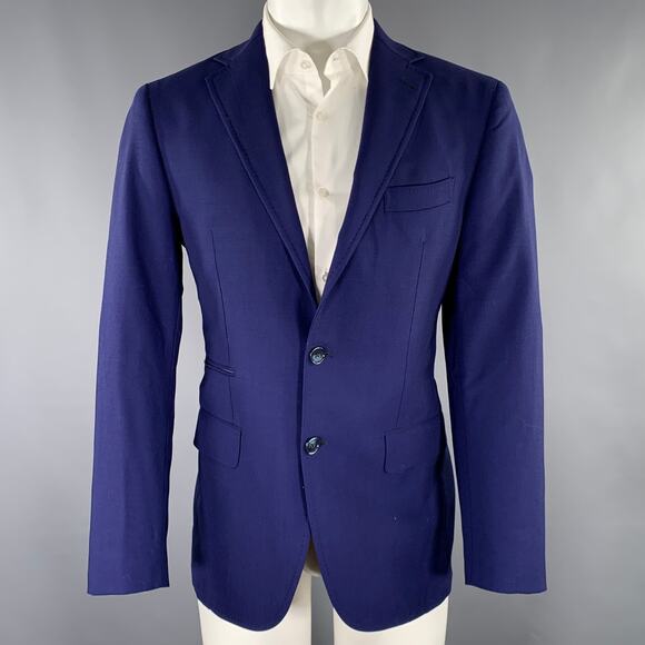 MAGARI Size 40 Blue Virgin Wool Notch Lapel Sport Coat - Picture 1 of 7